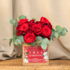 Rosas Rojas en Caja