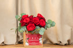 Rosas Rojas en Caja