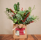 Bolsa de Regalo con Flores de Selección Navideña